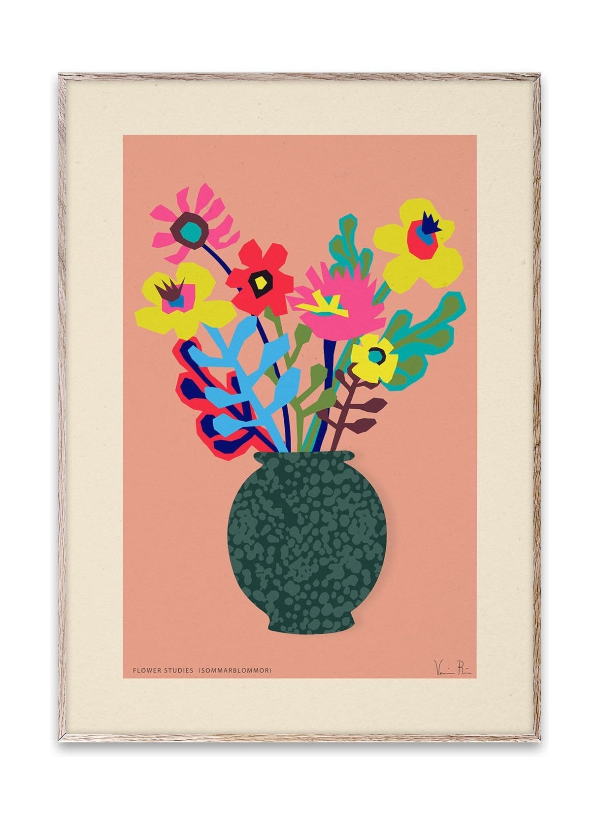 Paper Collective Flower Studies 02 (Sommarblommar) Poster, 50x70 Cm