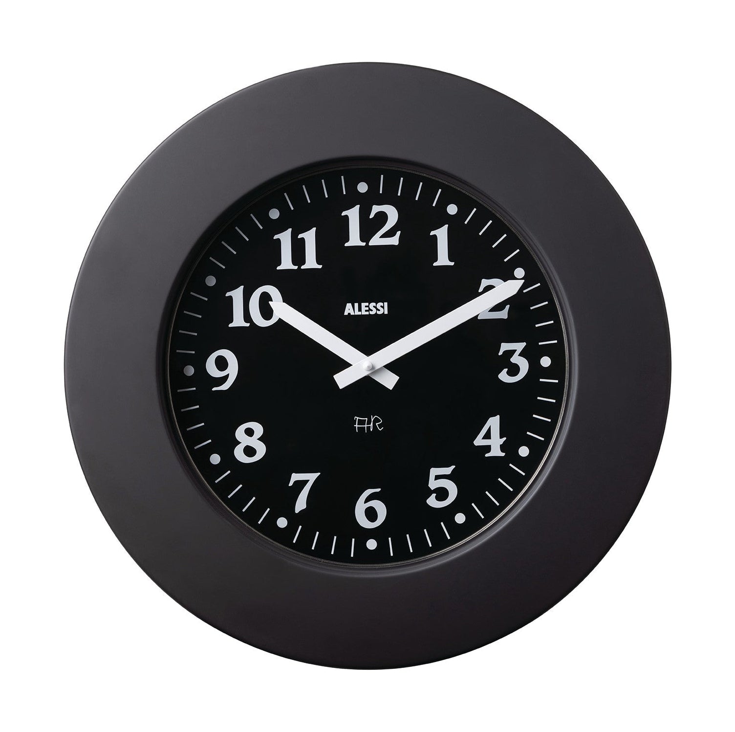Alessi Momento Wall Clock, zwart