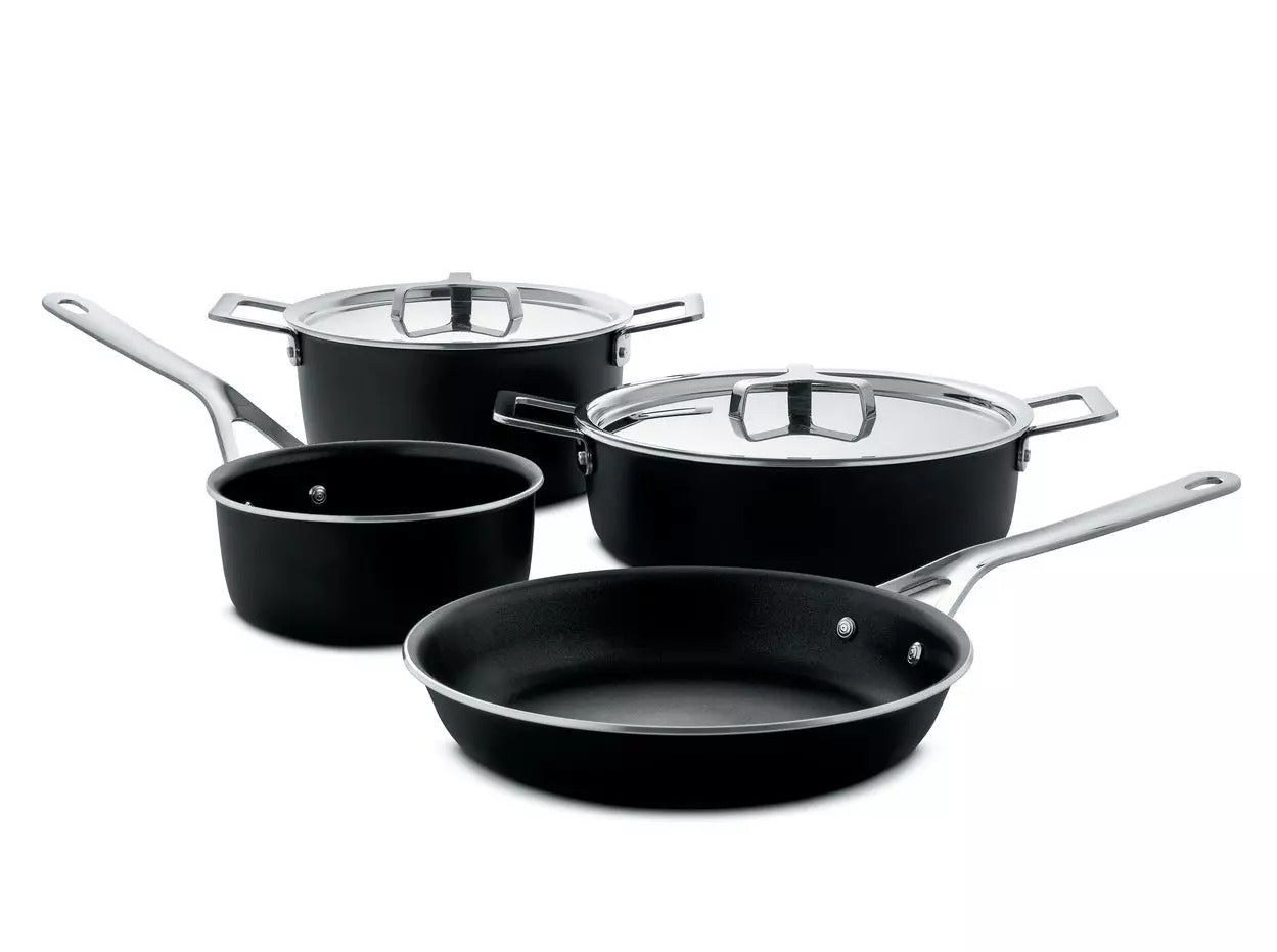 Alessi 6锅锅和锅套，黑色