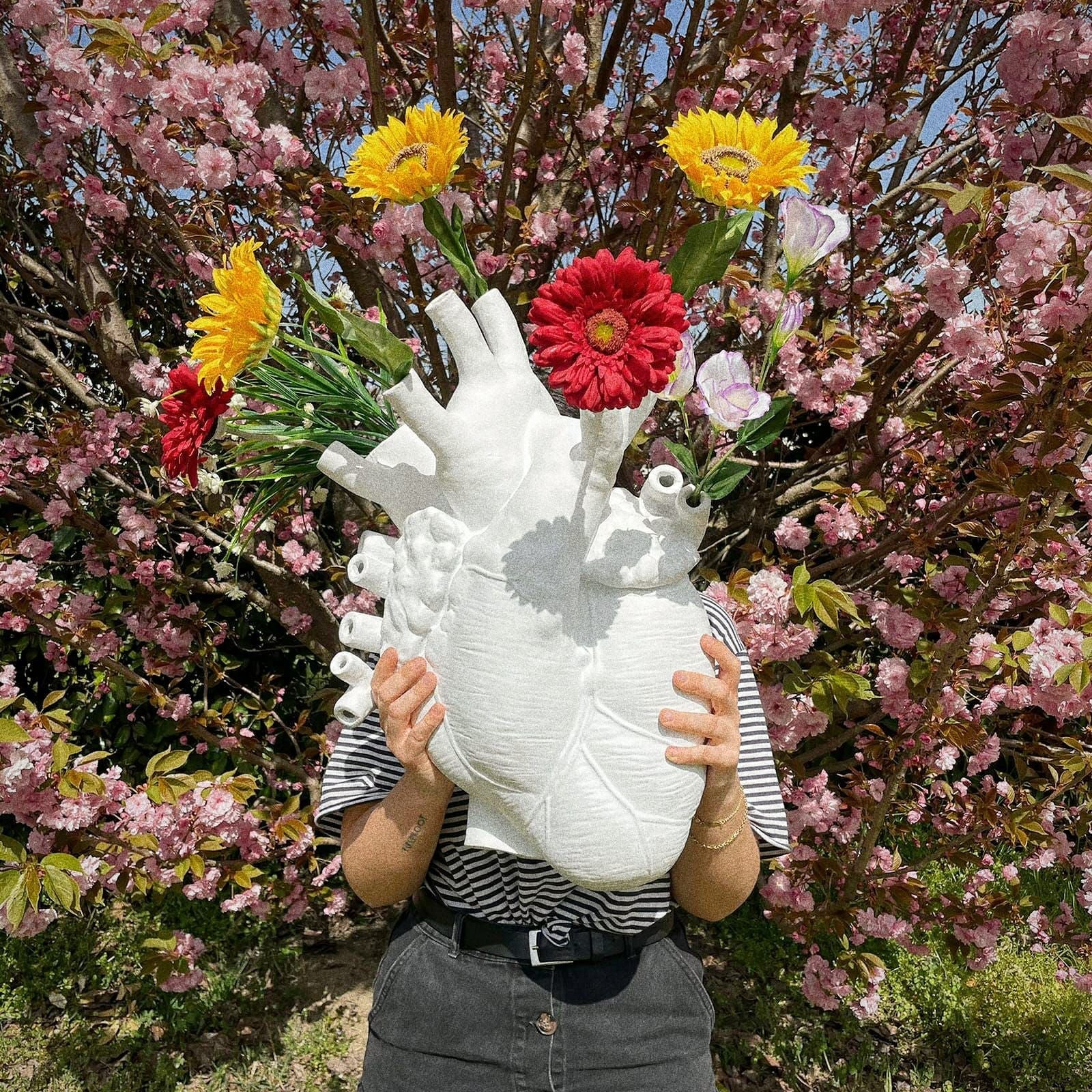Seletti Love in Bloom Vase grande, bianco