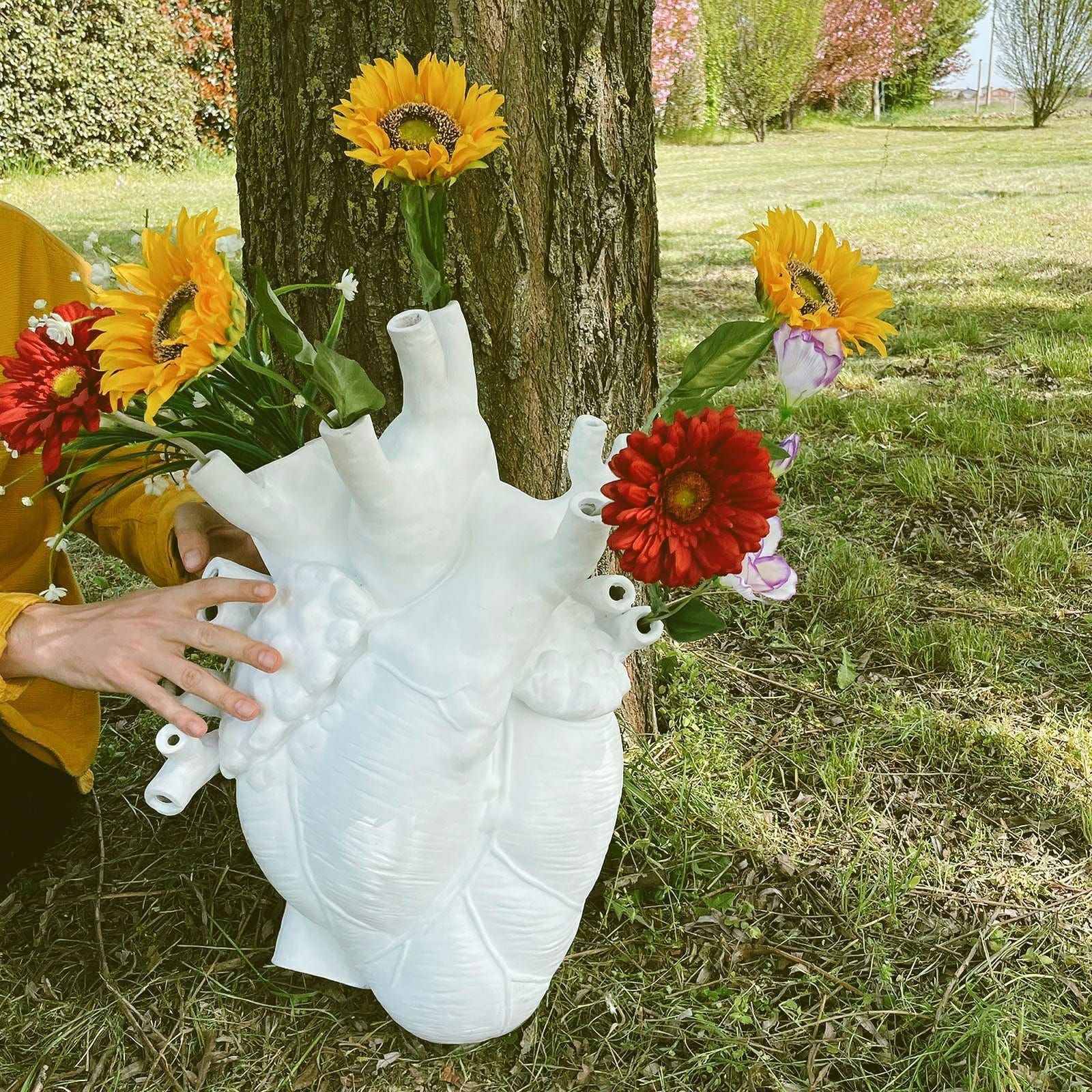 Seletti Kärlek i Bloom Vase stor, vit