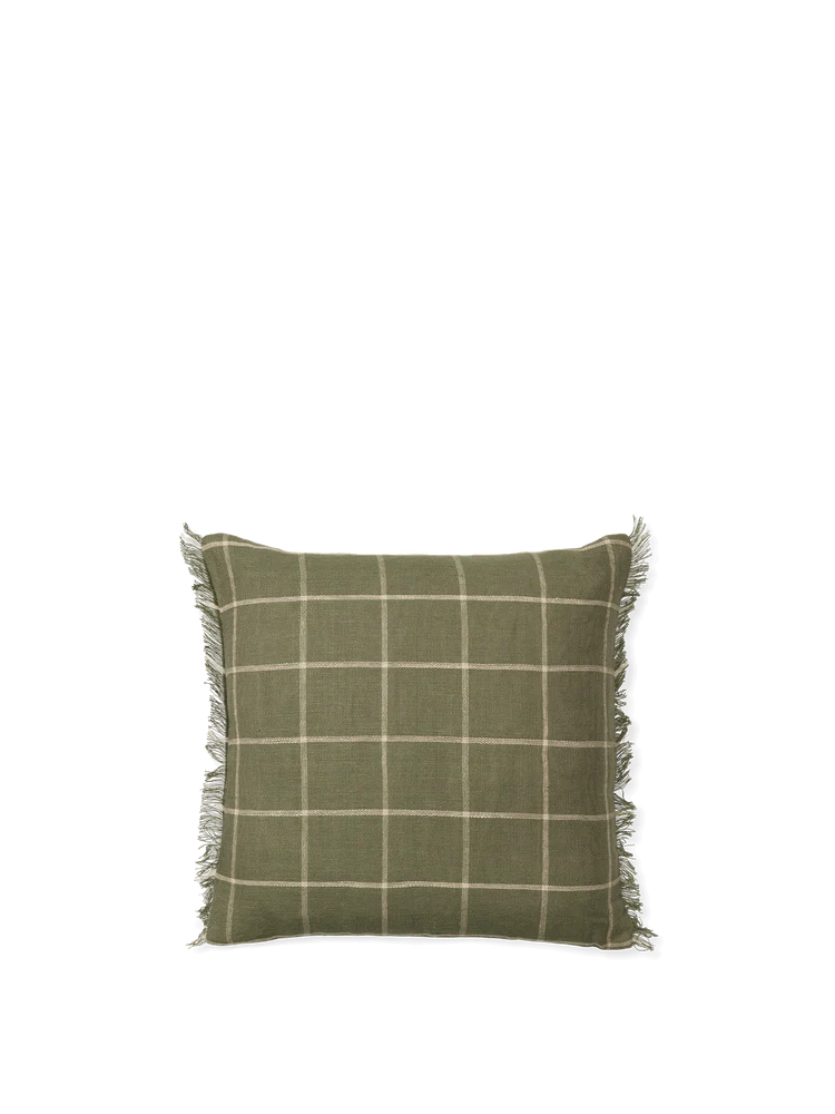 Ferm Living Calm Cushion Cover, Olive/Off White