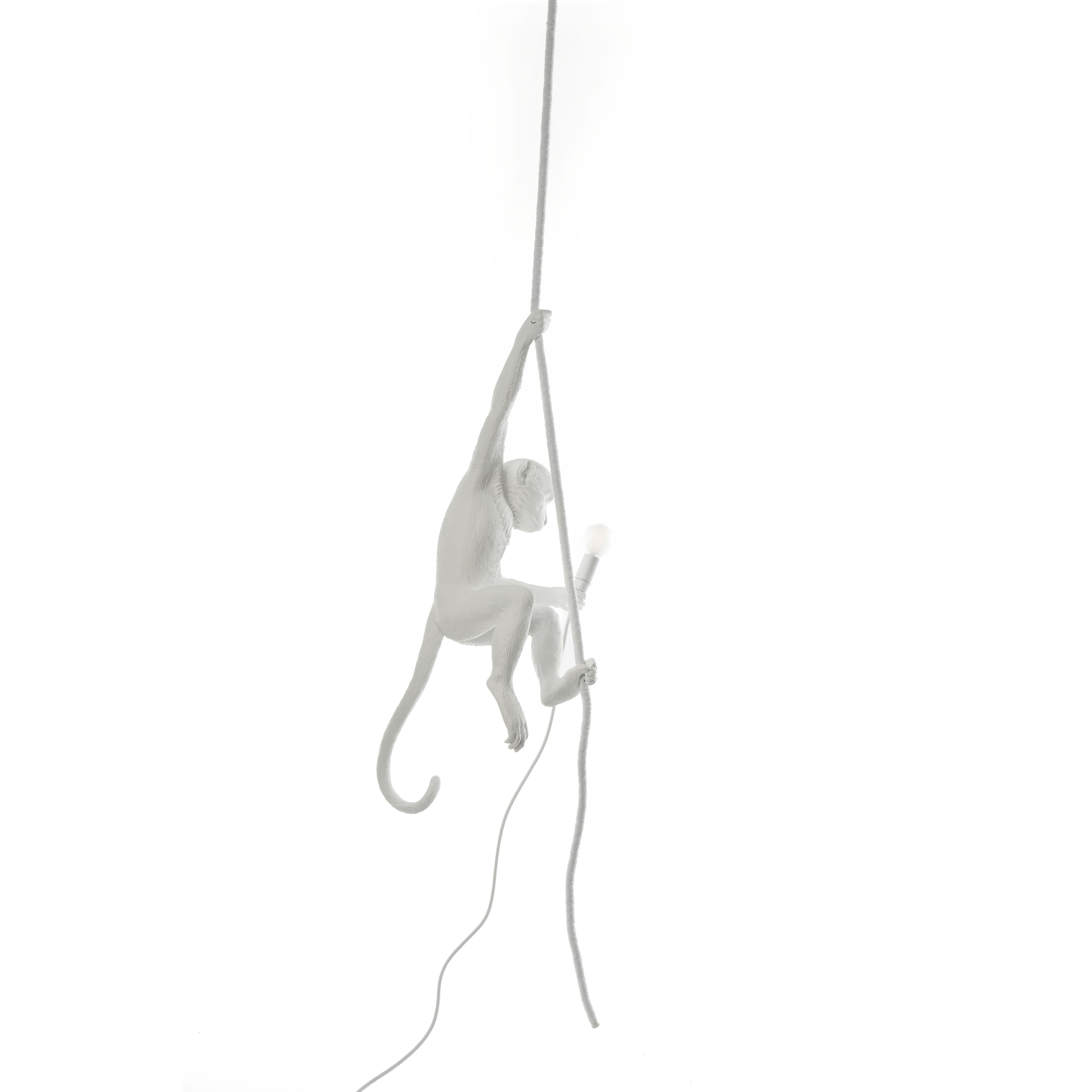 Seletti Monkey indoor lamp wit, met touw