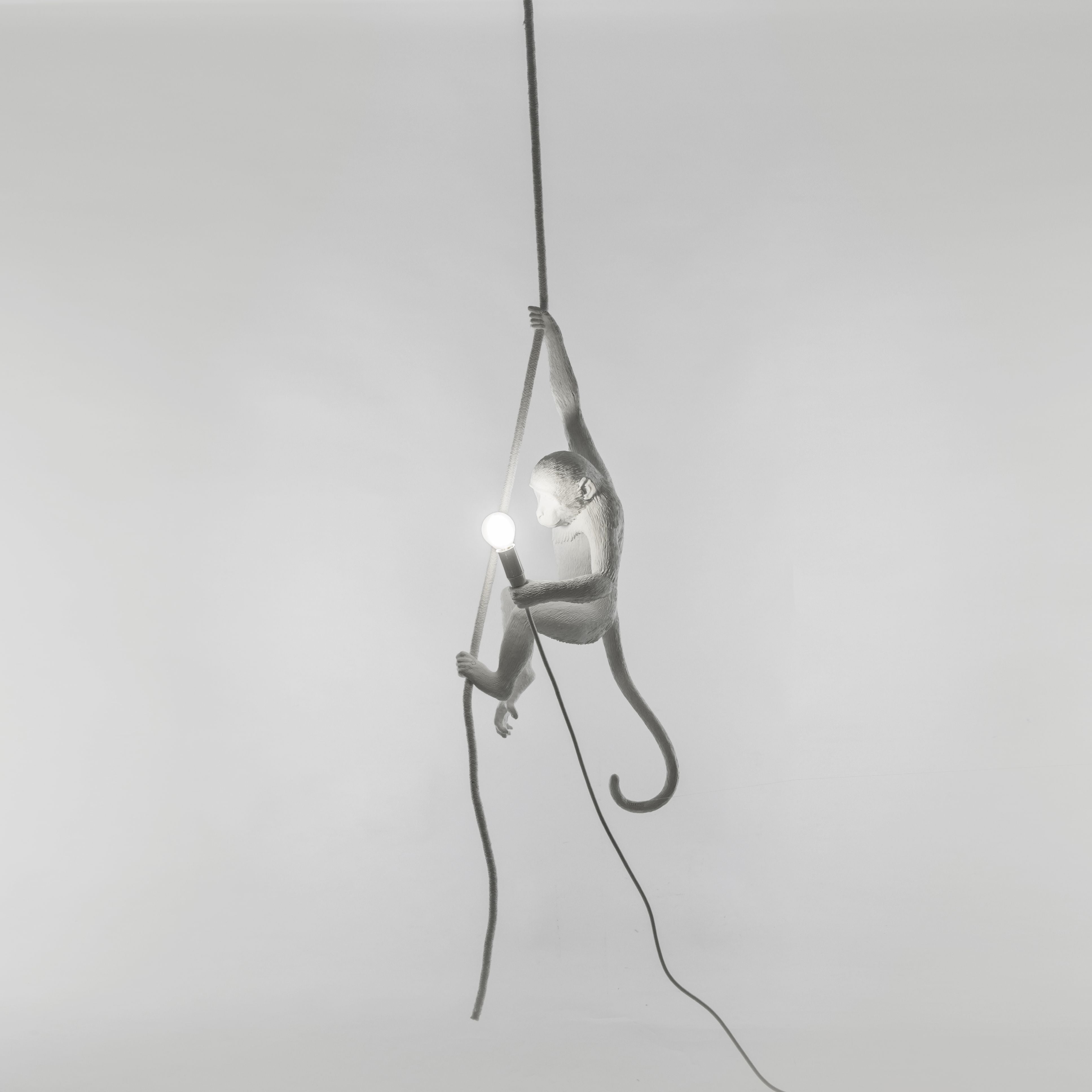 Seletti Affenlampe weiß mit Seil