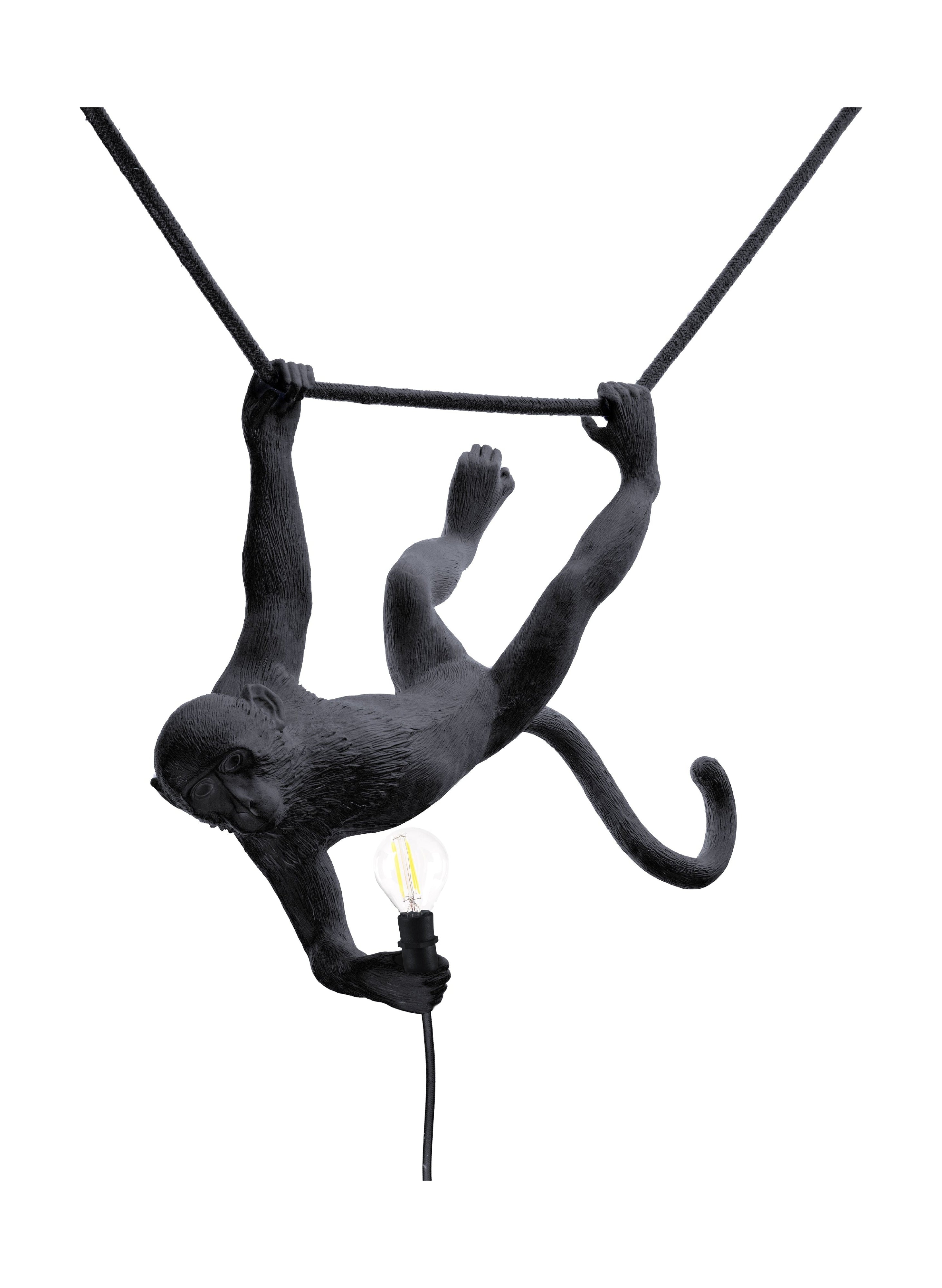 Lámpara de exterior de mono seletti negro, swing