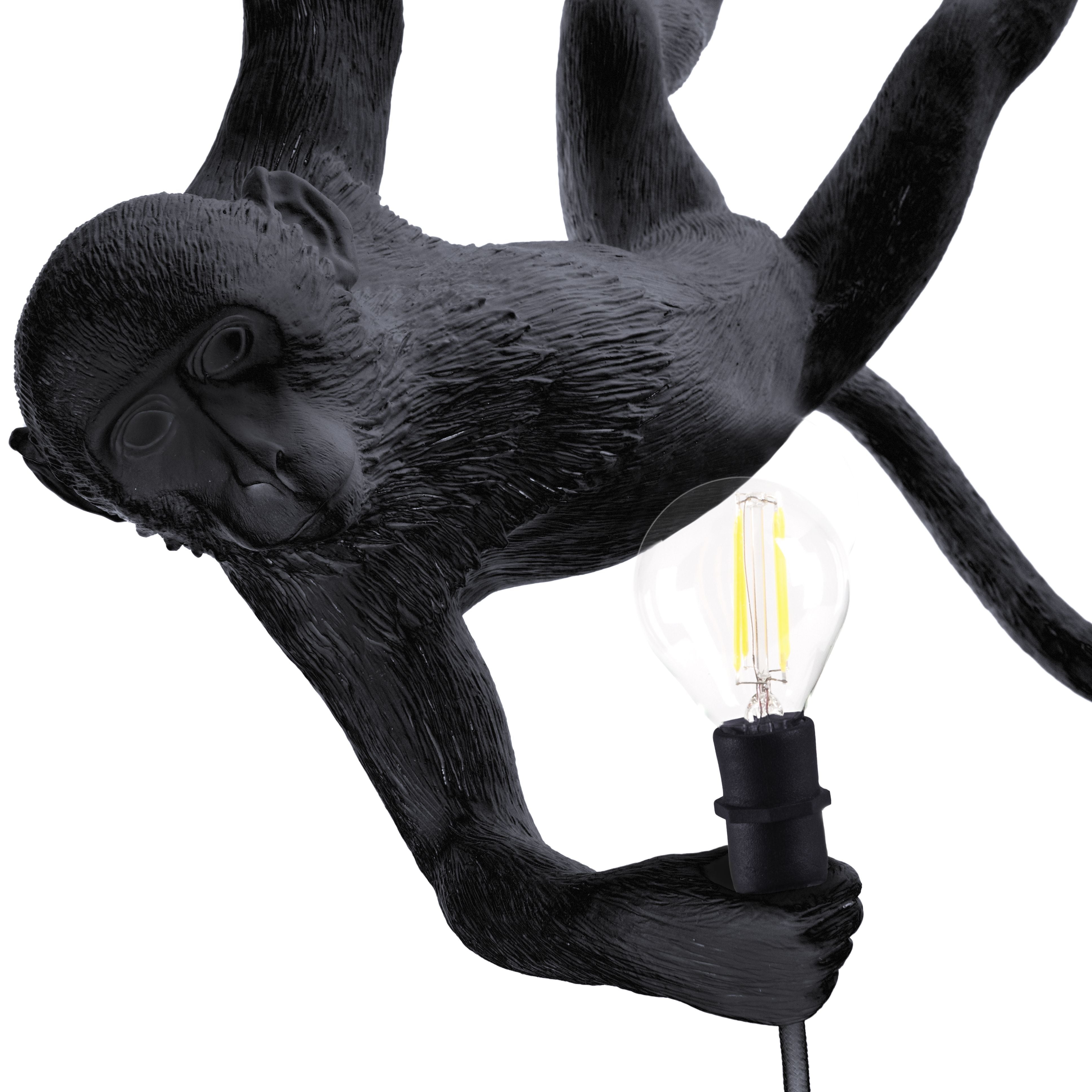 Seletti Affenlampe schwarz, Schwung