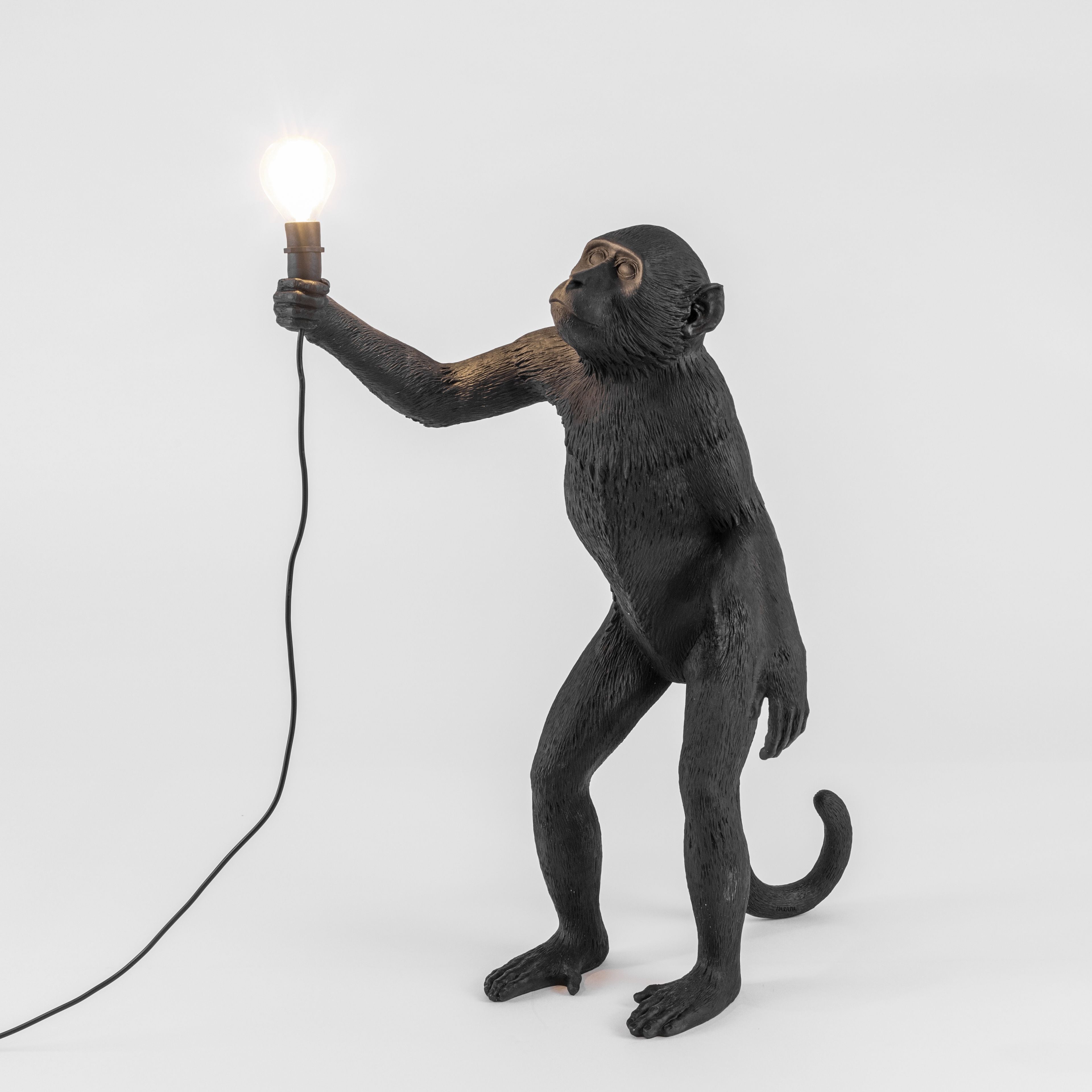 Seletti猴子户外灯黑色，站立