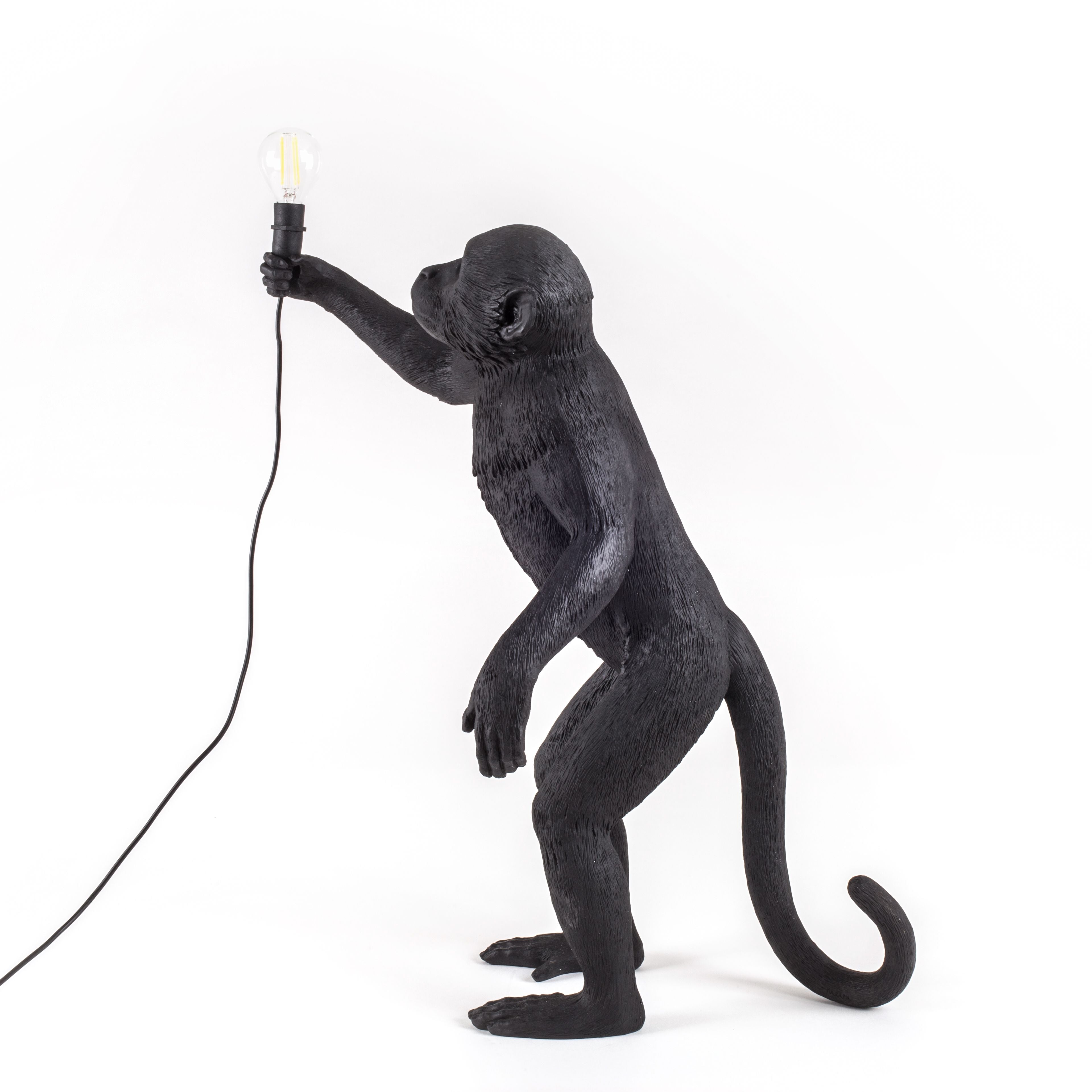 Seletti Monkey Outdoor Lamp Black, Standing