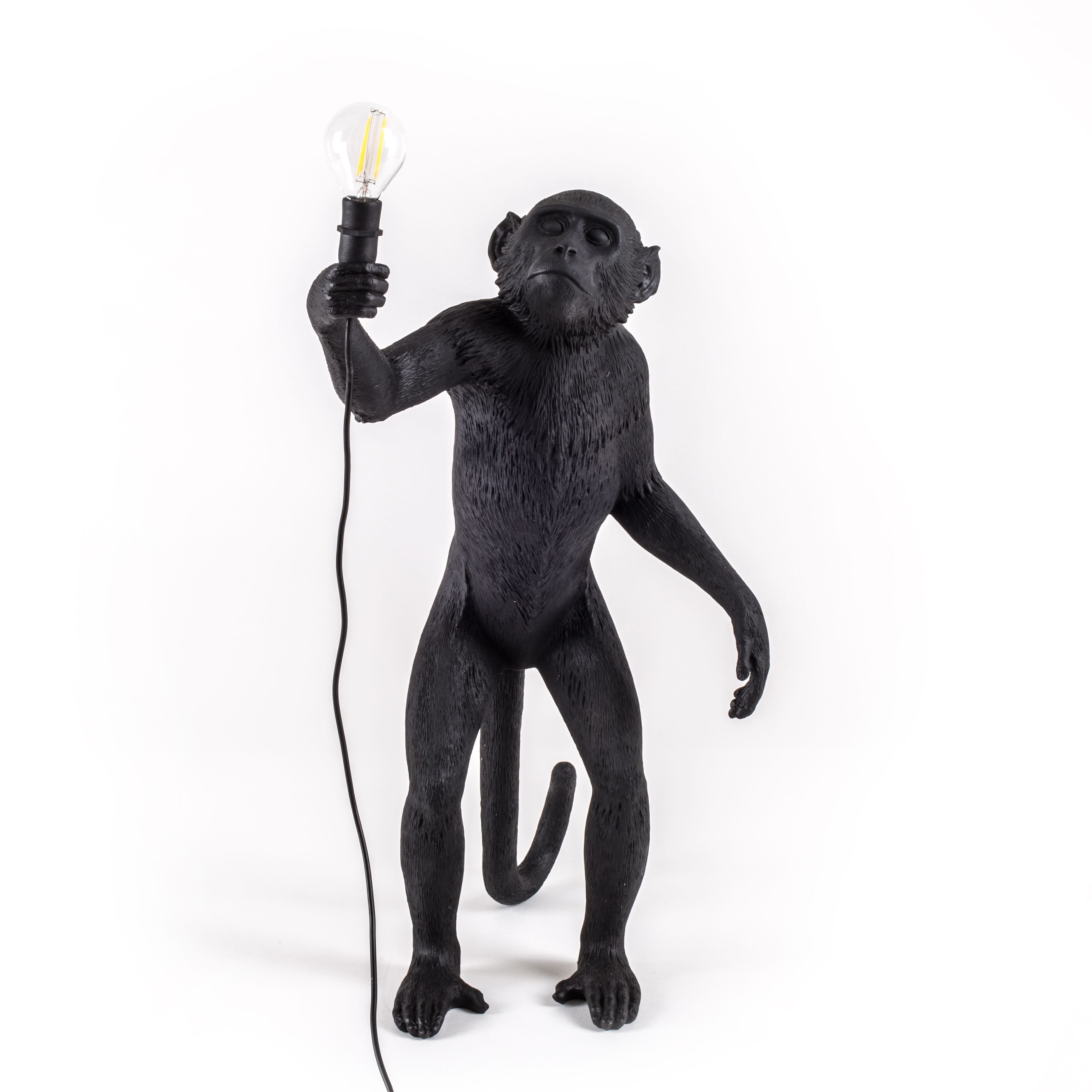 Seletti Monkey Outdoor Lampi svartur, standandi