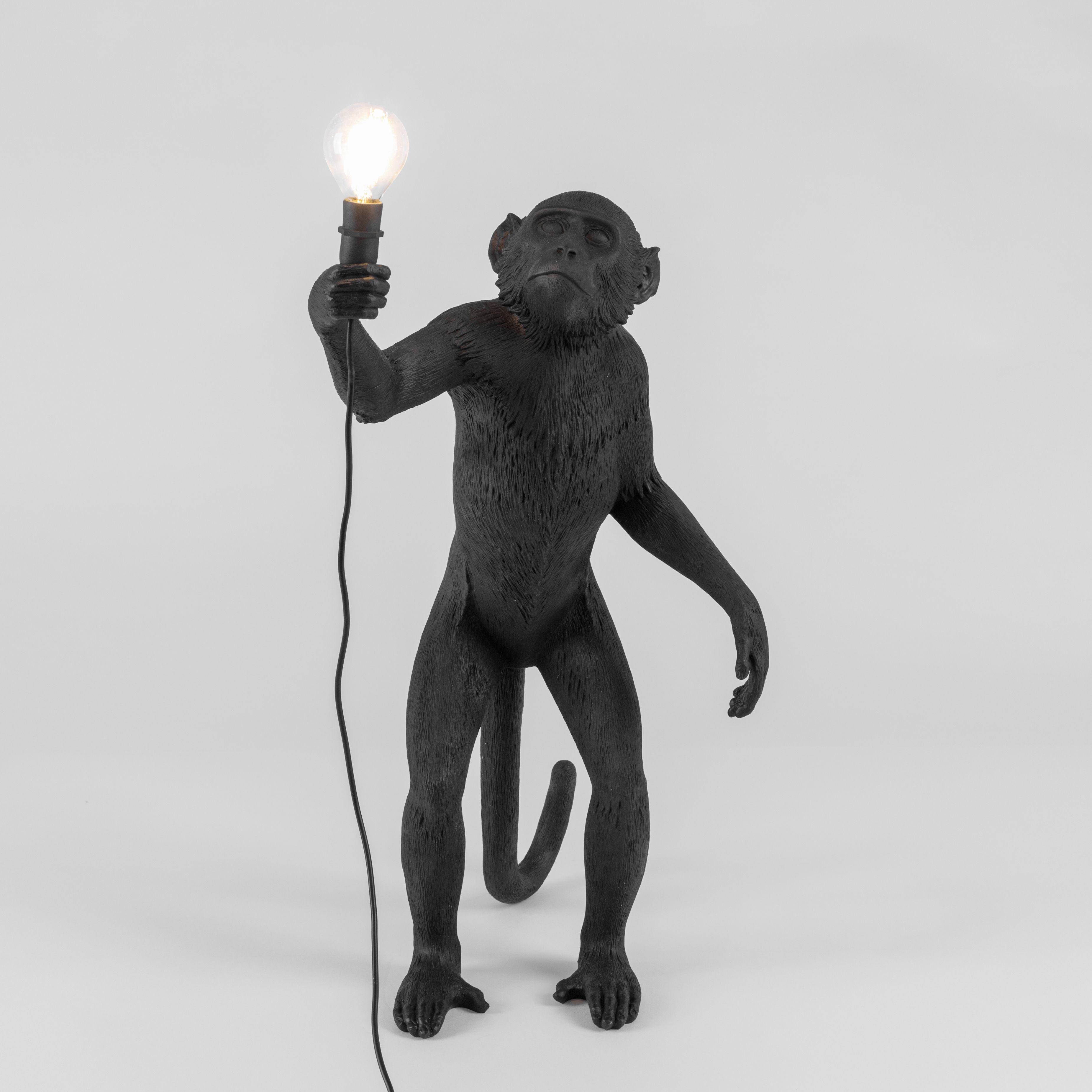 Seletti猴子户外灯黑色，站立