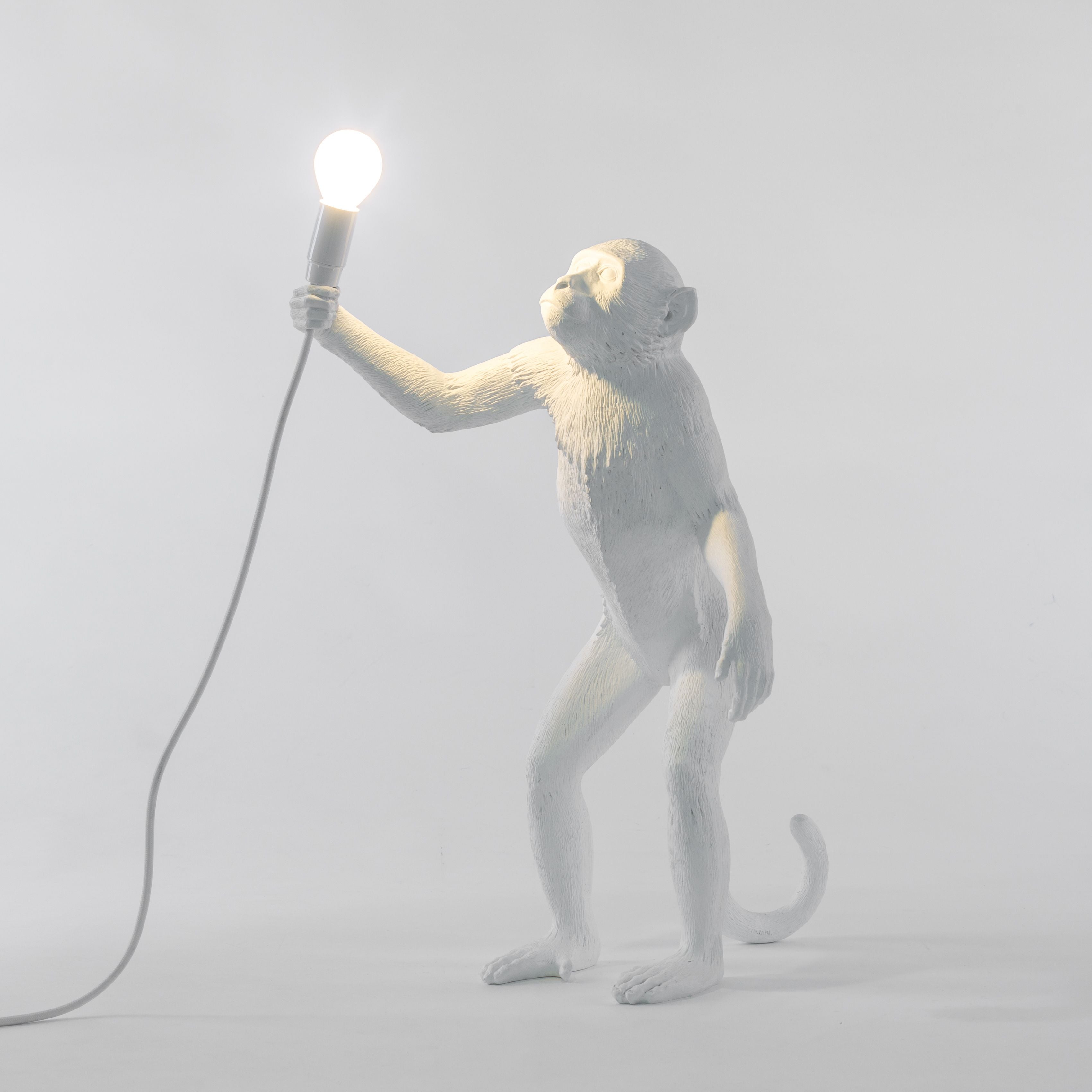 Seletti Affenlampe weiß, stehend