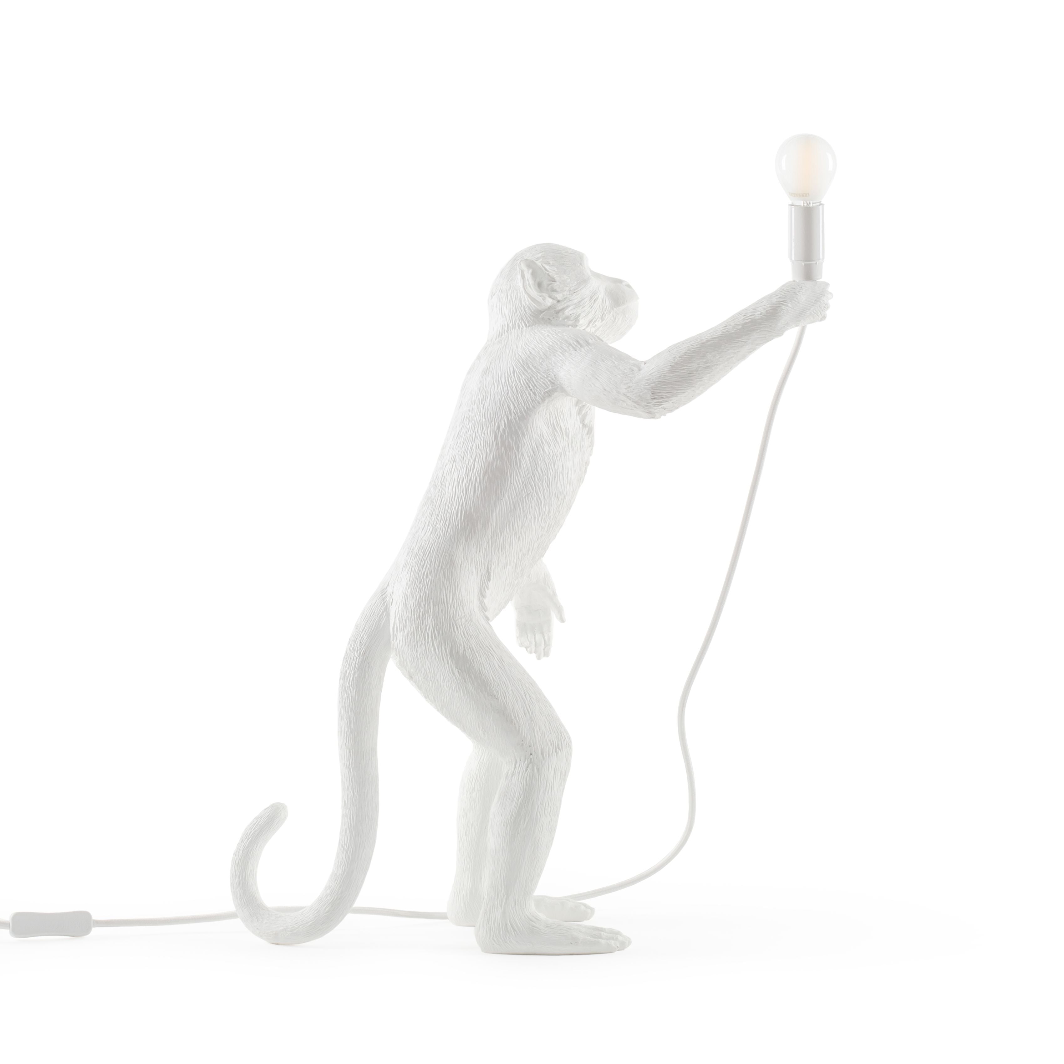 Seletti Lampe extérieure de singe blanc, debout