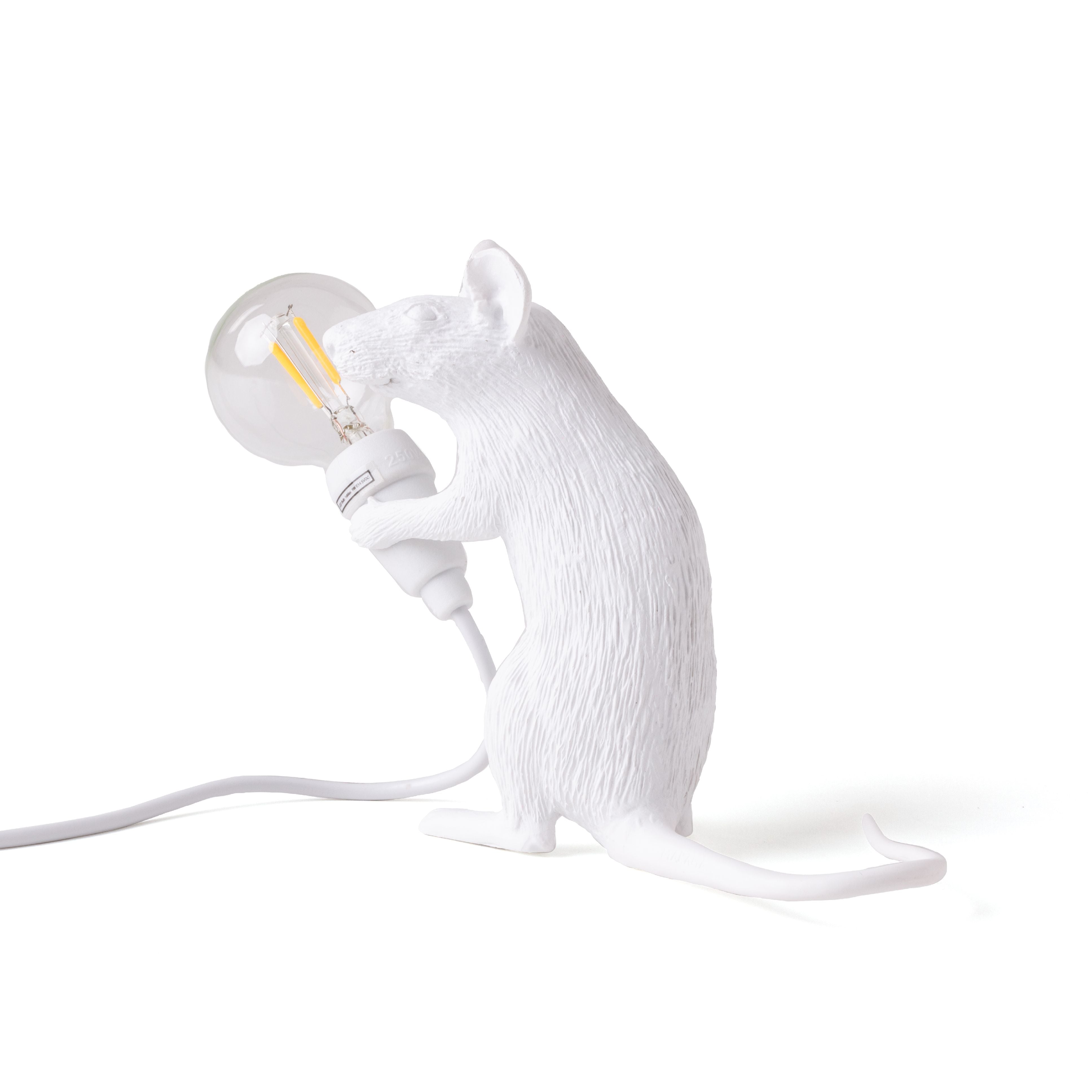 Lámpara de ratón seletti mac, blanco