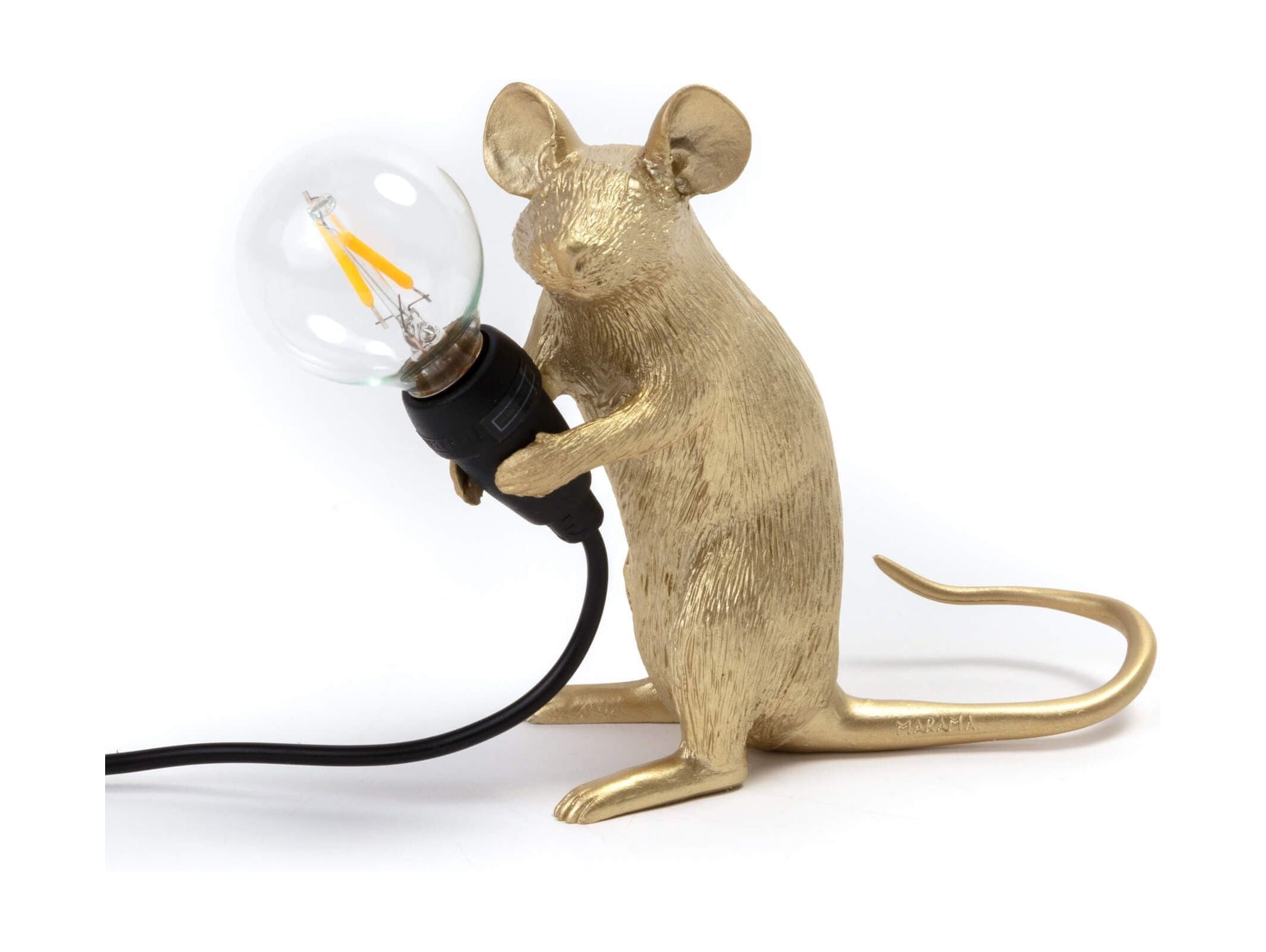 Seletti Mouse Lamp Mac，金色