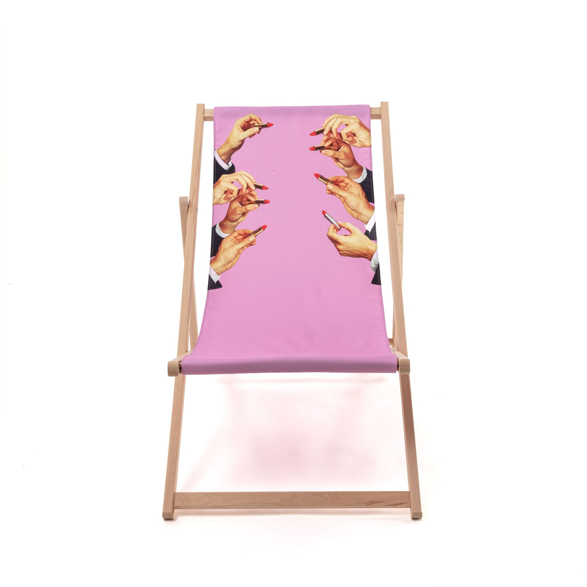 Seletti Toiletpaper Deck Chair, Lipstick