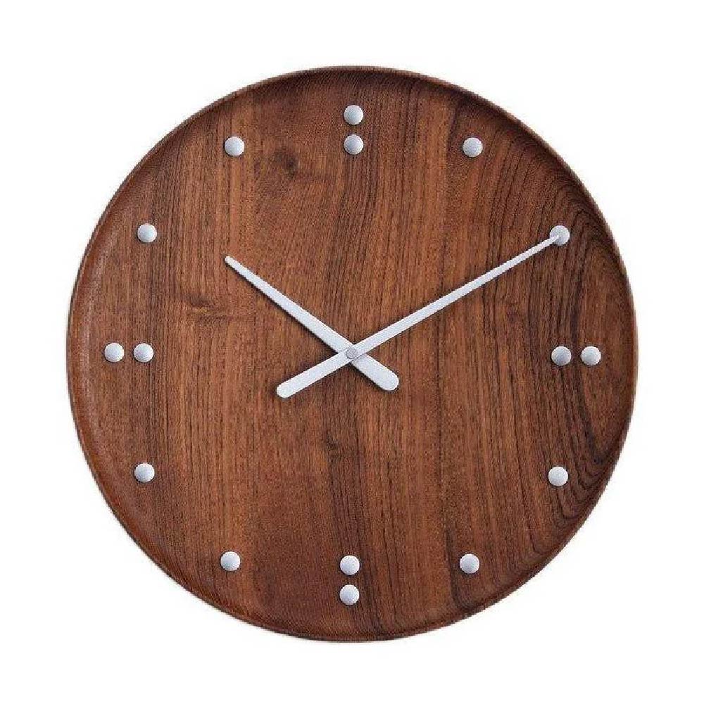 TEAK DE Reloj de pared Finn Juhl de arquitecto, Ø 35 cm