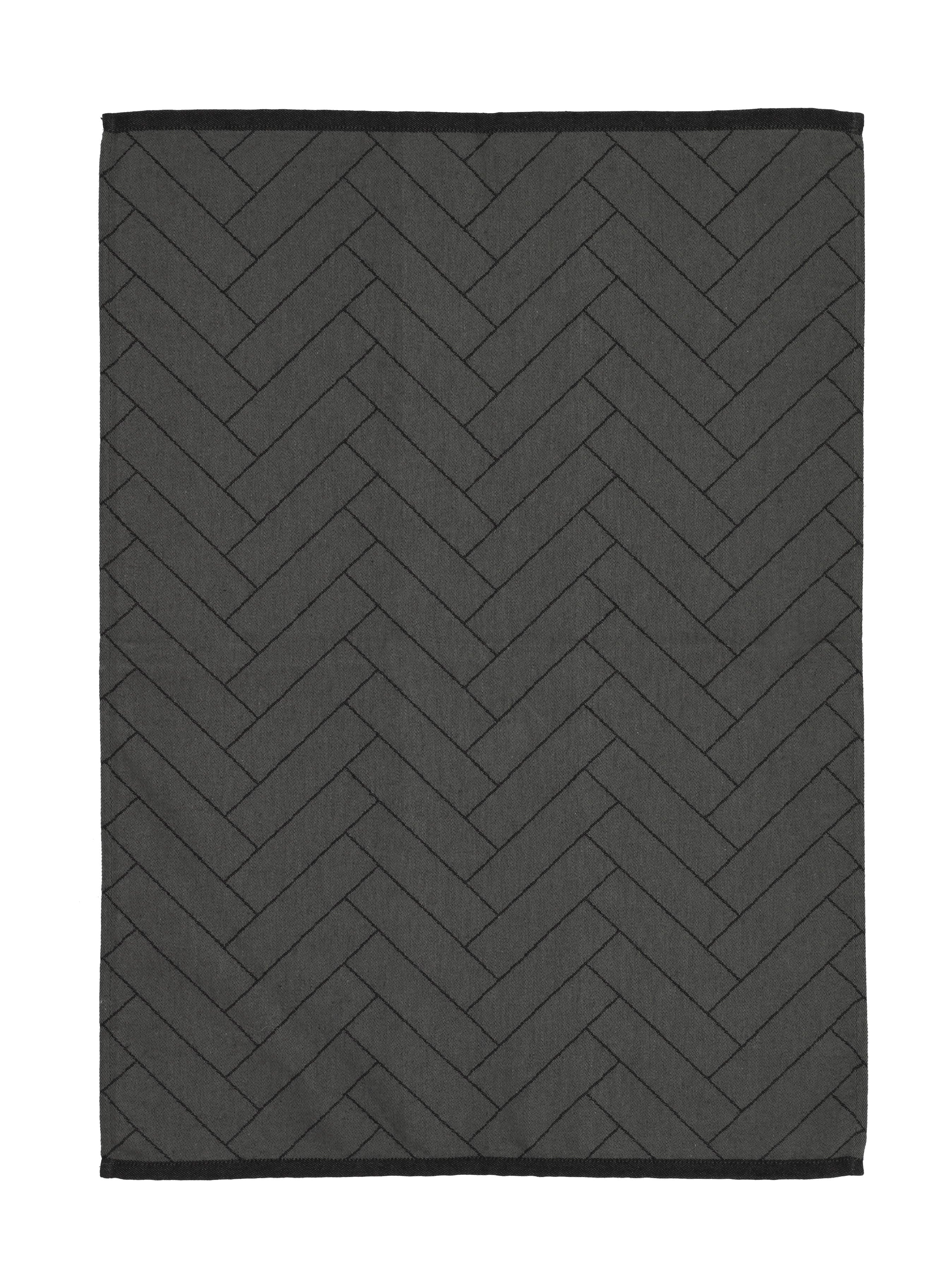 Södahl Tiles Tea Towel 50x70 Cm, Black