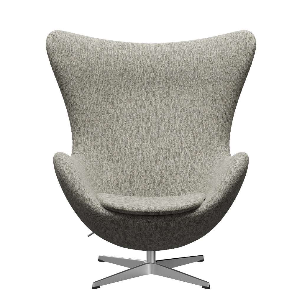 Fritz Hansen 3316 The Egg Lounge Chair Special Edition, aluminium / mousse gris clair (0005)