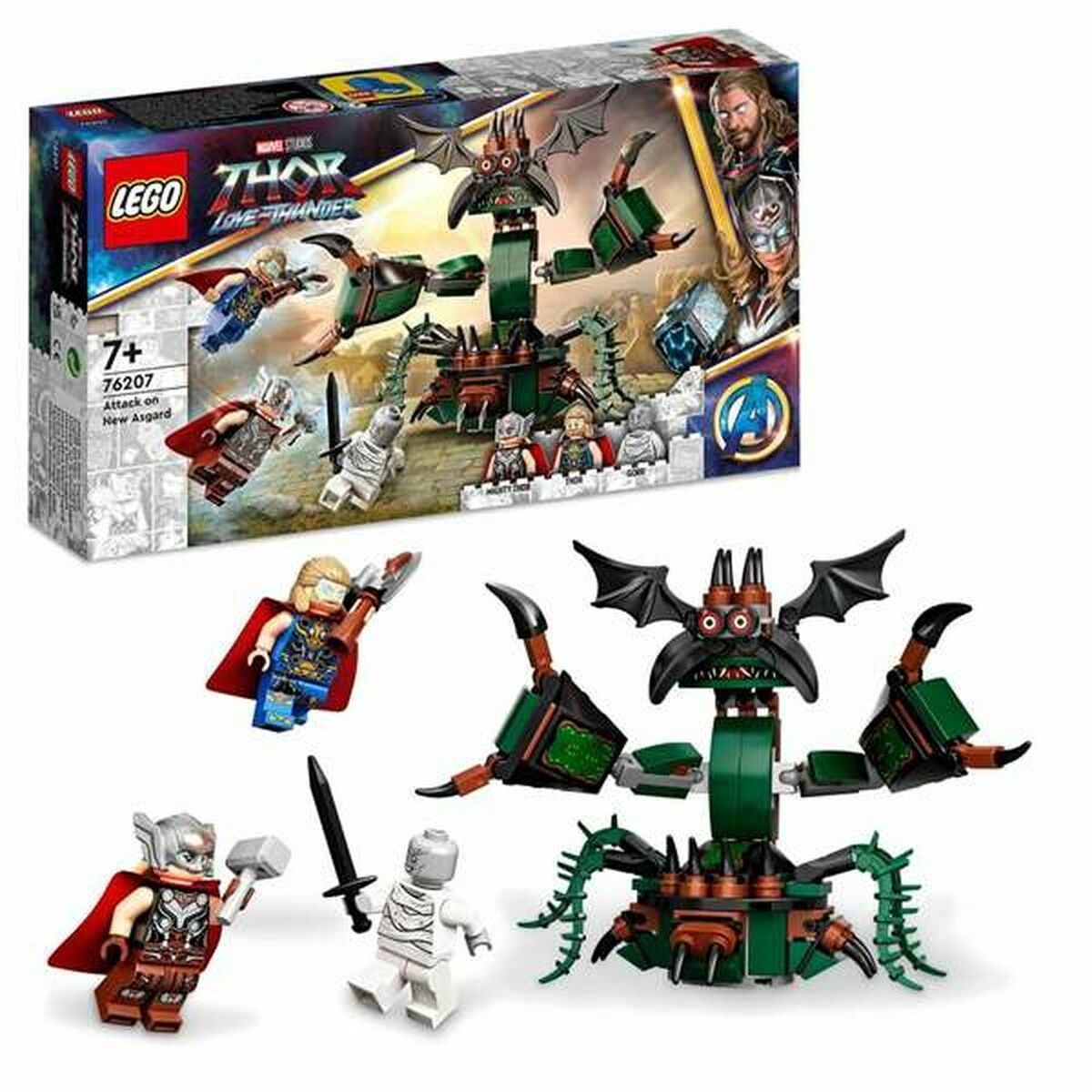 Ensemble de construction Lego Thor Love and Thunder: Attaque sur New Asgard