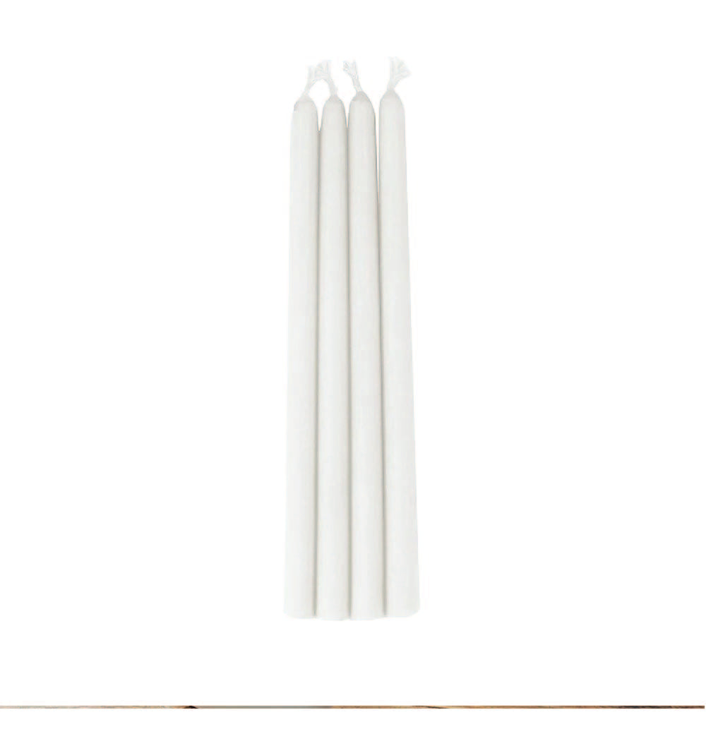 双子座烛台的建筑蜡烛（4台），白色