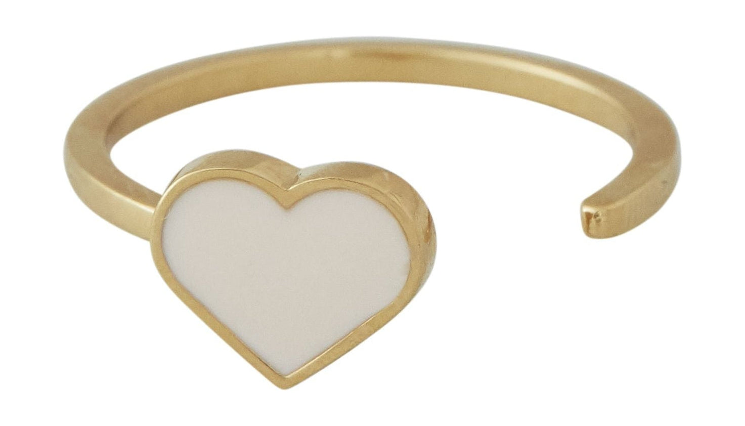 Design Letters Émail du coeur en or, nude