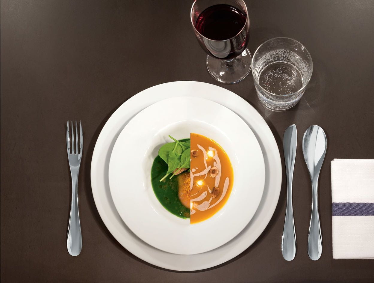 Alessi Eat。不锈钢烩饭，汤匙22厘米，27厘米
