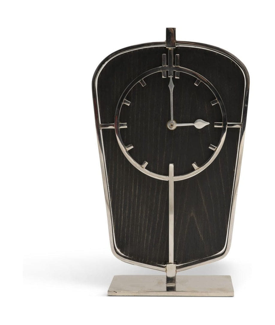 Autentiske modeller Art Deco Table Clock, Silver