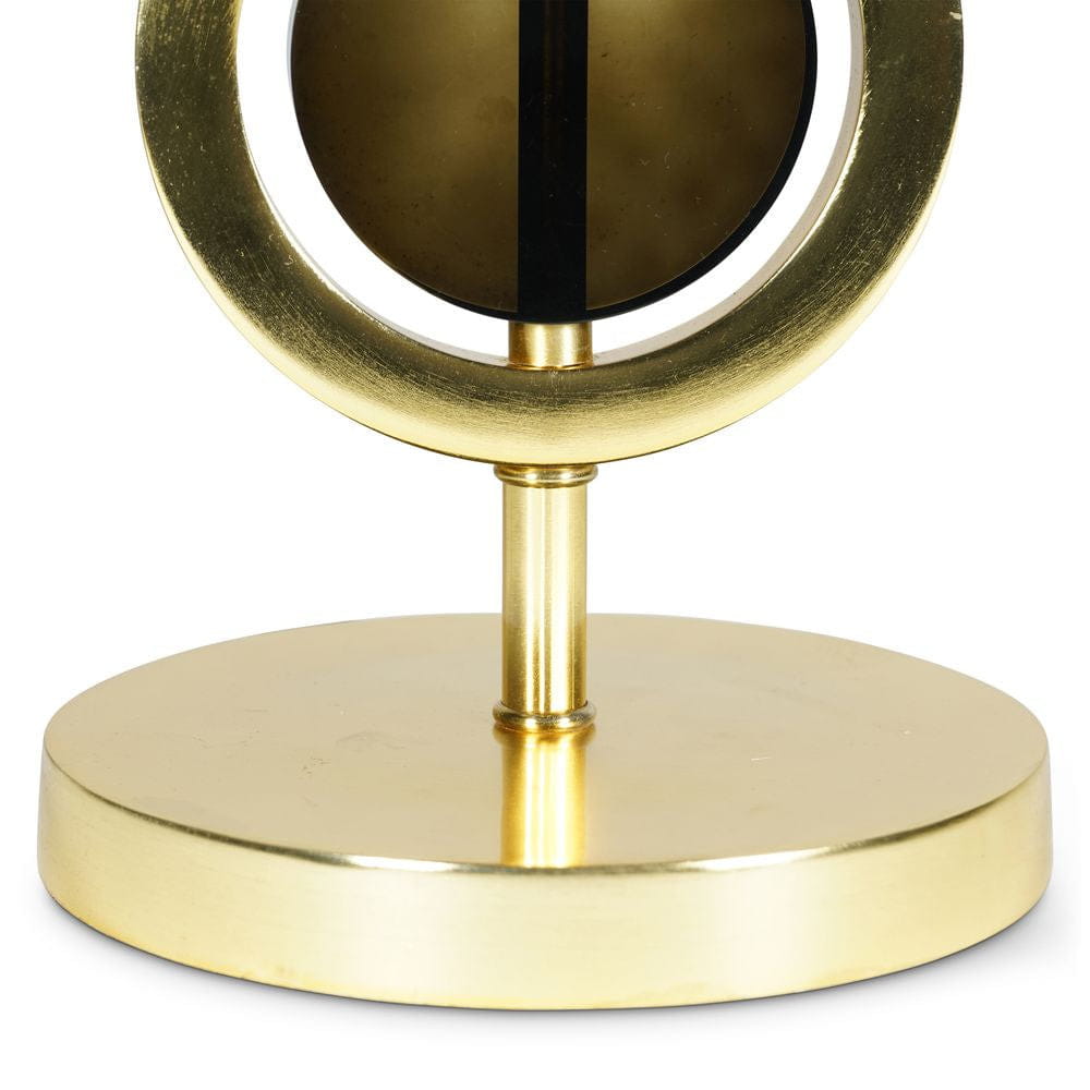 Modelli autentici Art Deco Circle Lampada Circolare doppia, oro