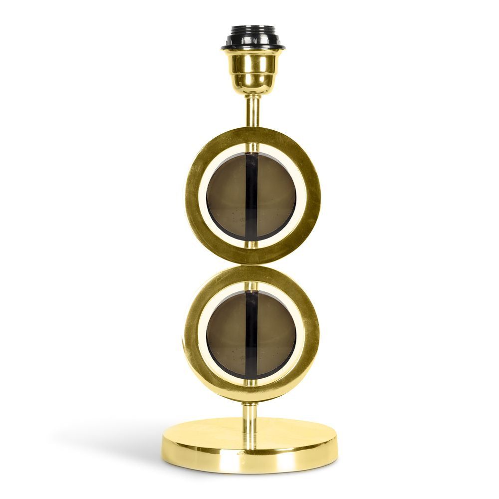 Modelli autentici Art Deco Circle Lampada Circolare doppia, oro