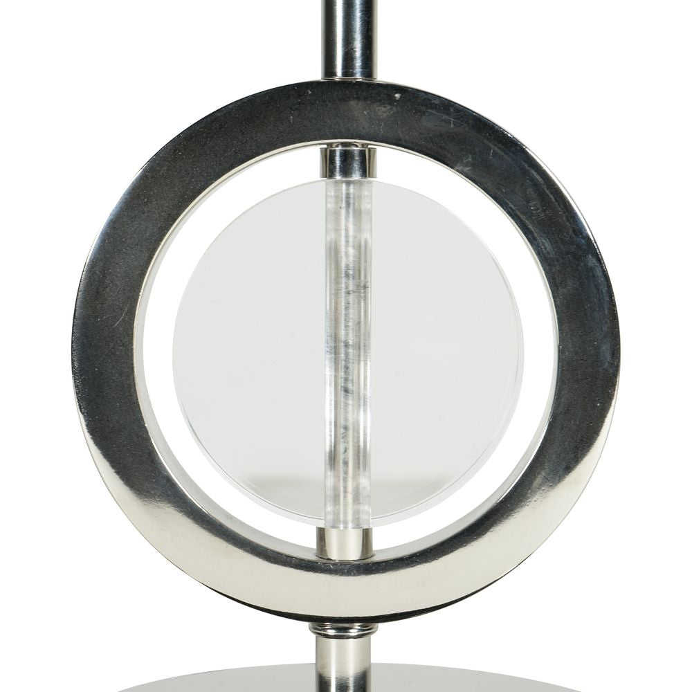 Authentic Models Art Deco Kreis Lampe Kreisförmig Einzeln, Silber
