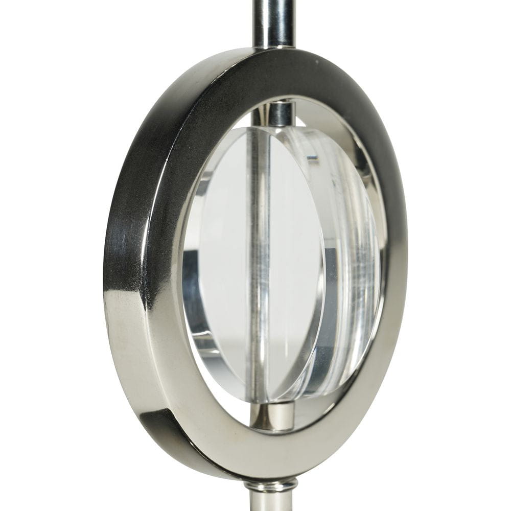 Modelos auténticos Art Deco Circle Lamp Circular Single, Silver