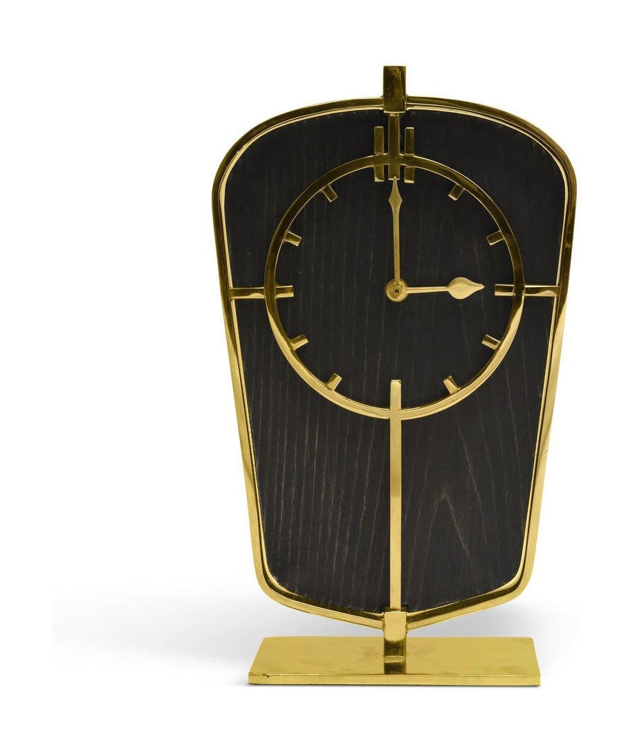 真实的型号装饰艺术表时钟，金色