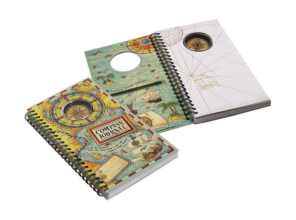 Authentic Models Compass And Notebook