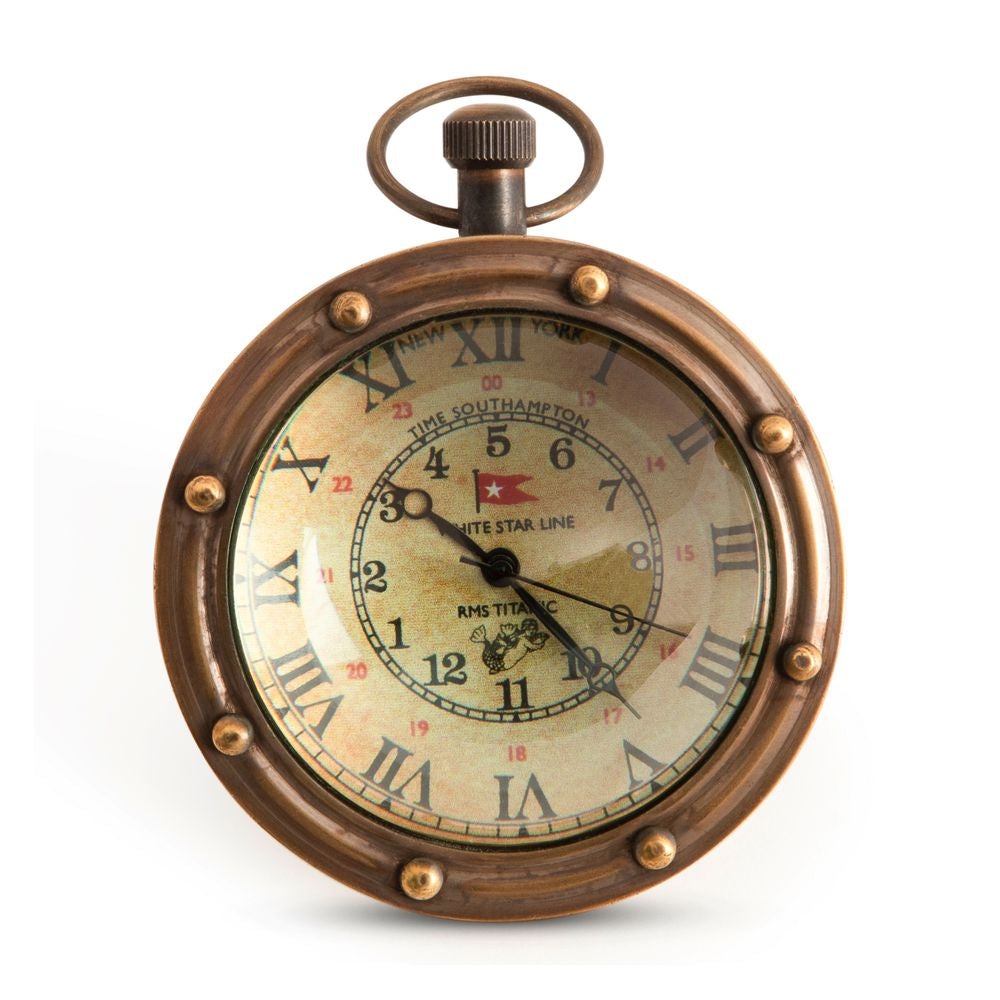 Modelli autentici obilico orologio orologio, bronzato