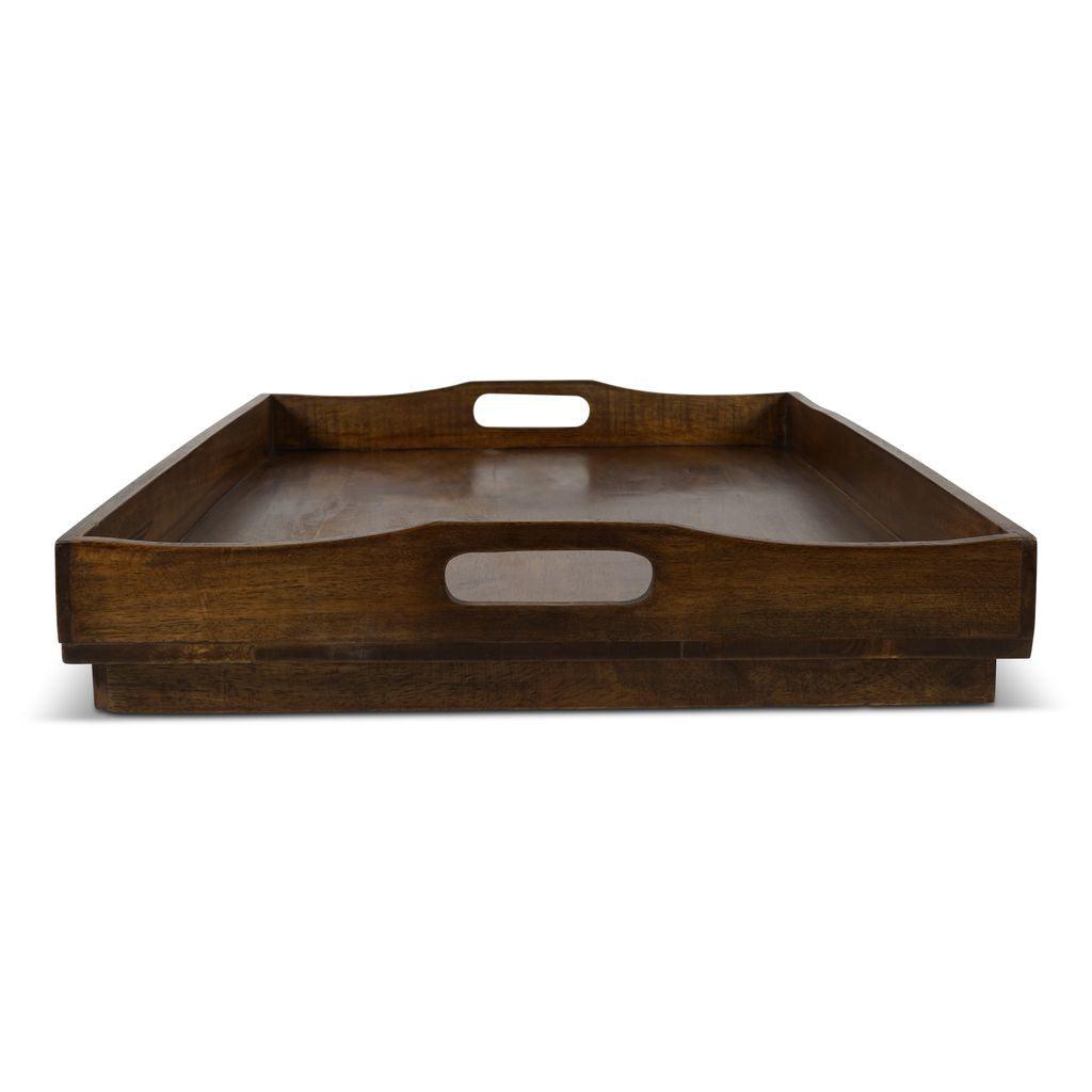 Authentic Models Wooden Serving Tray With Folding Feet, Large