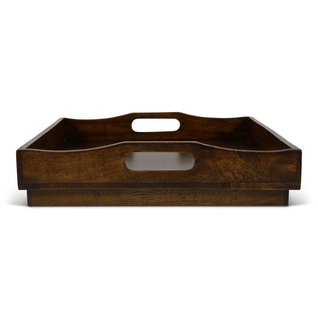 Authentic Models Wooden Serving Tray With Folding Feet, Small