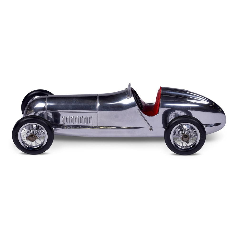 Authentic Models Modèle de voiture de course à la flèche argentée, siège rouge