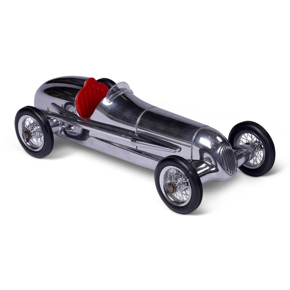 Authentic Models Sølv pil racing bilmodel, rødt sæde