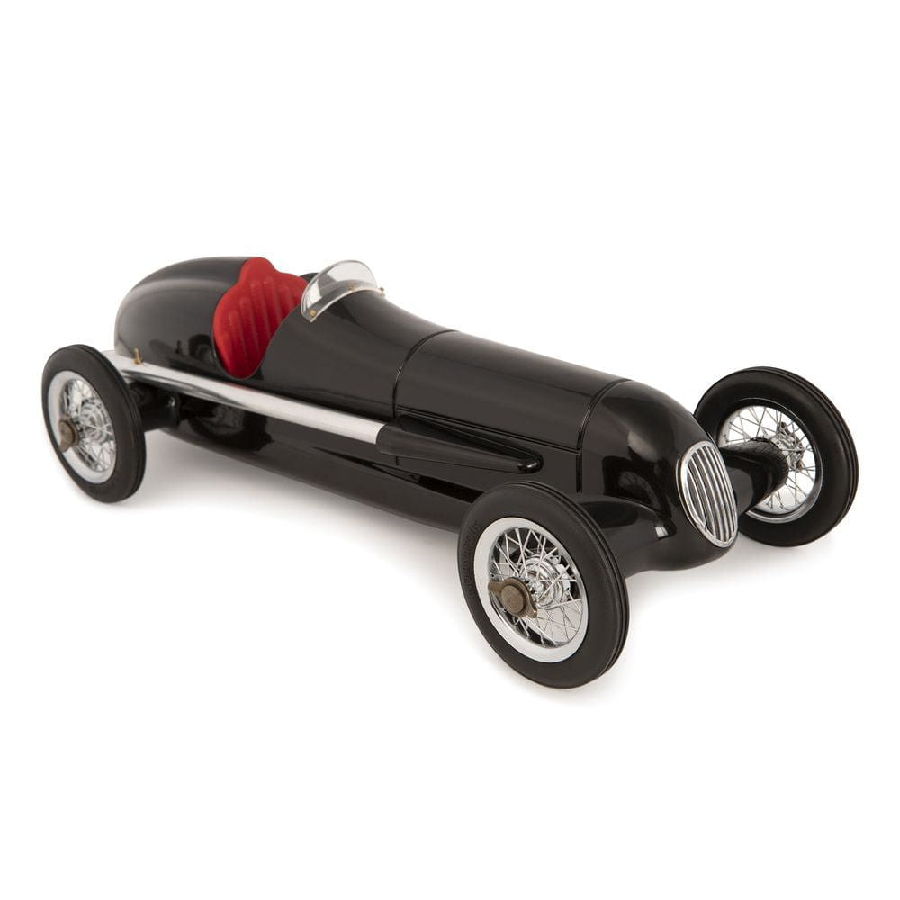 Authentic Models Modèle de voiture de course de flèche en argent noir, siège rouge