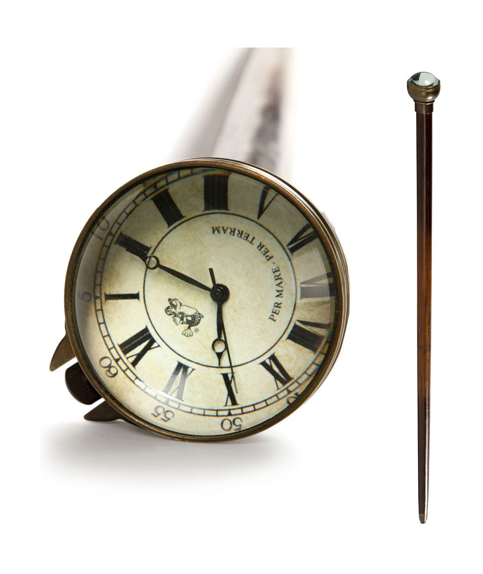 Authentic Models Walking Stick With Clock