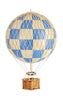 Authentic Models Travels Light Ballon Modell, Karo Blau, ø 18 Cm