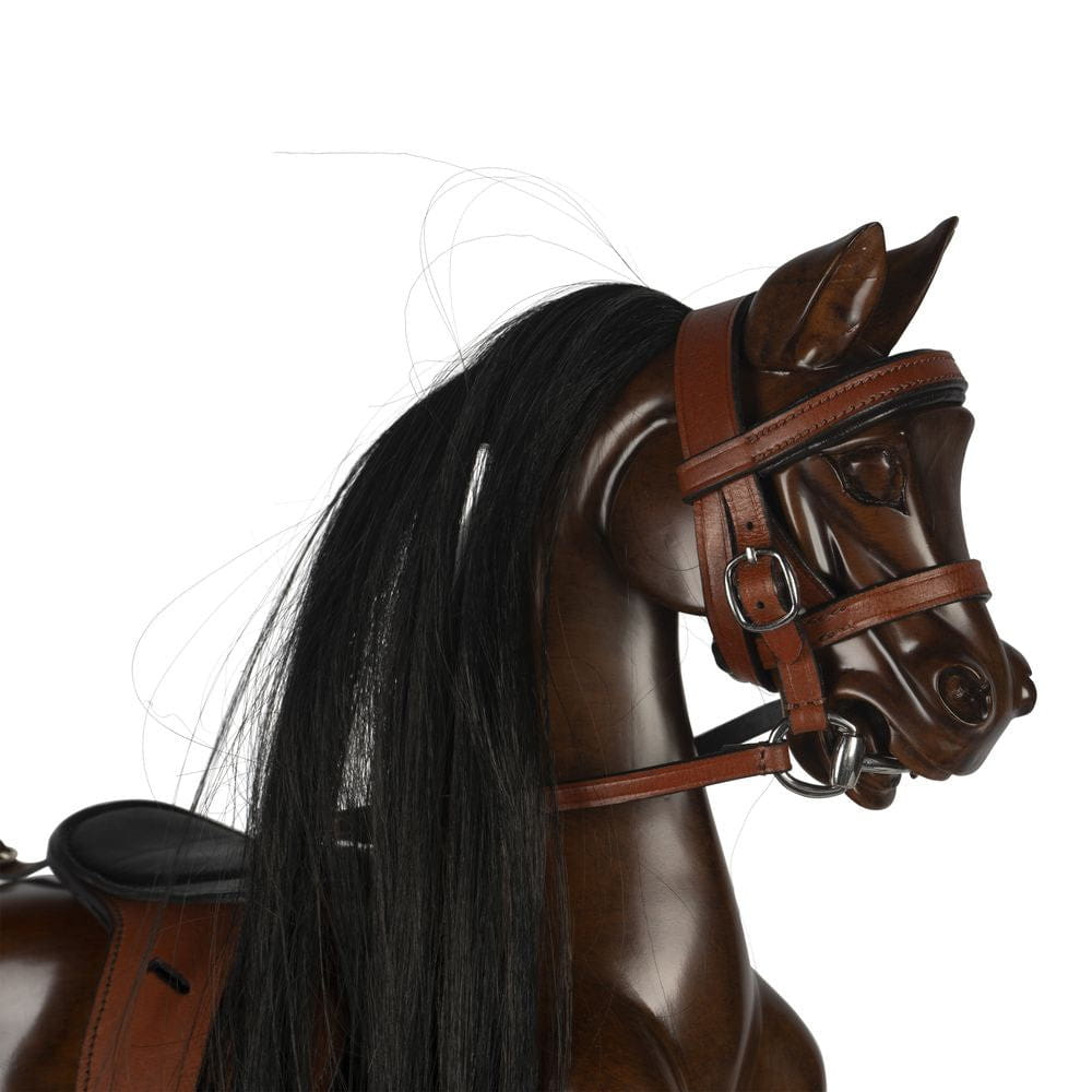 Authentic Models Viktoriaaninen keinuva hevonen kopio, tummanruskea