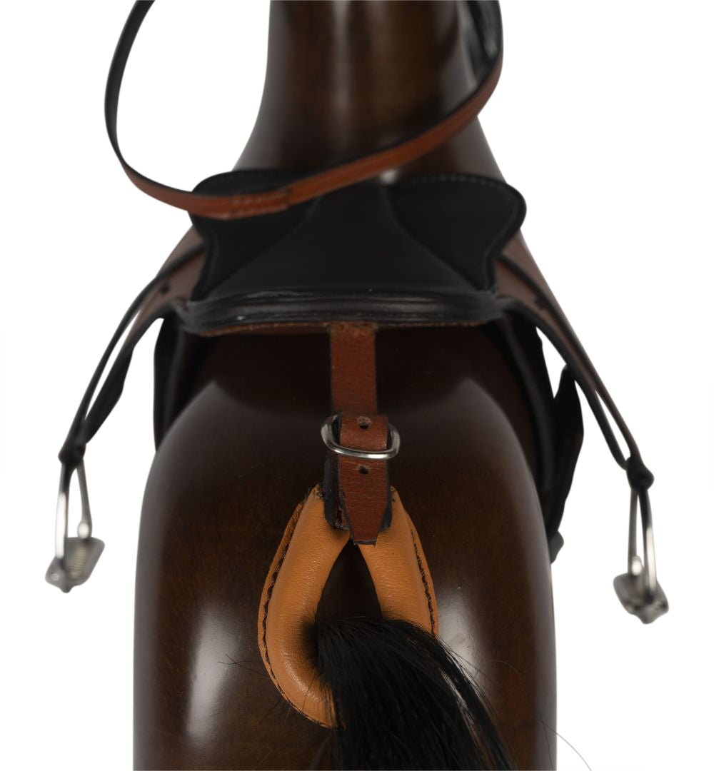 Autentiske modeller viktoriansk rocking hestreplika, mørkebrun