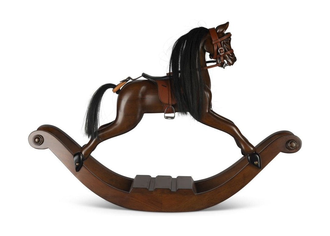 Modelos auténticos réplica de caballos de mecedor victoriano, marrón oscuro