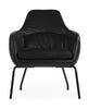 Bent Hansen Asento Lounge stol, sort stål/sort Adrian læderramme