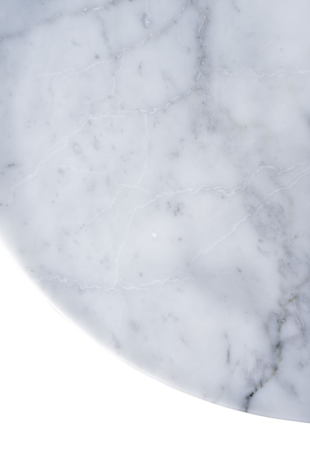 Bent Hansen Table basse de métro Ø 45 cm, marbre de carrara blanche