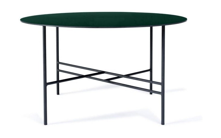 Tavolino metro Hansen piegato Ø 65 cm, linoleum verde conifera