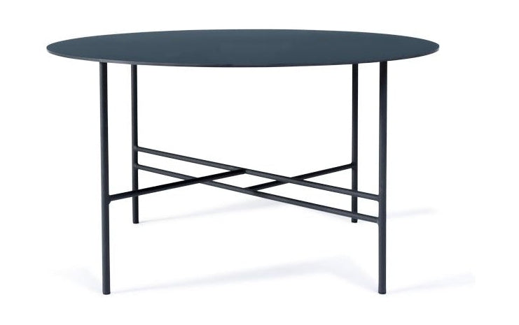 Tavolino a metropolitana Hansen piegata Ø 65 cm, linoleum blu affumicato