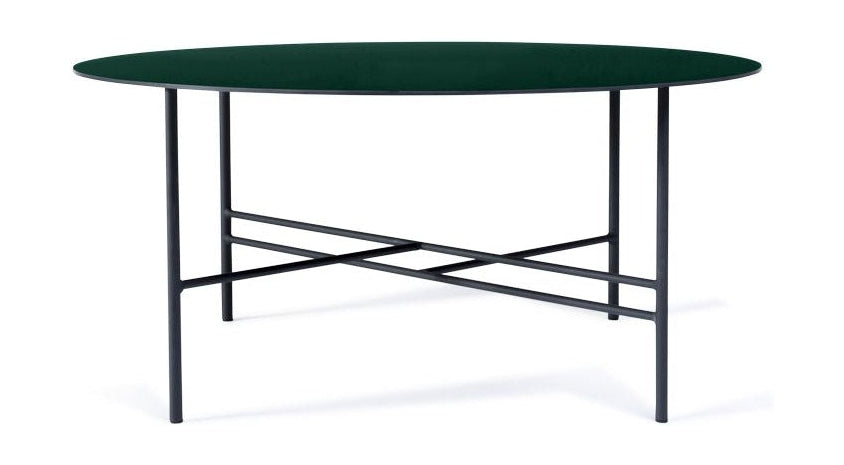 Tavolino a metropolitana Hansen piegata Ø 80 cm, linoleum verde conifera