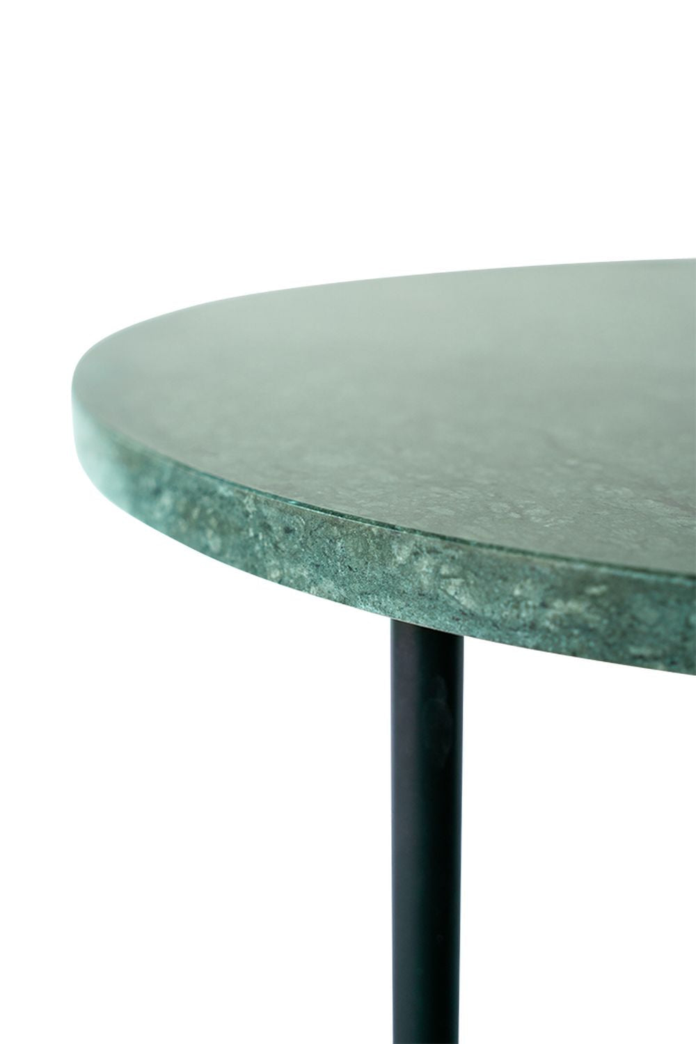 Tavolino a metropolitana piegata Ø 80 cm, marmo Verde Guatemala